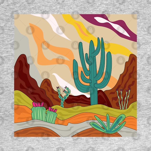 Arizona desert, desert climate, cactus lovers gift by WorldOfMine